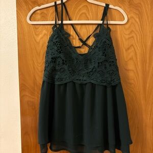 Elegant Green Lace Women’s Top